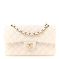 Caviar Quilted Small Double Flap White wholesalehk.shop