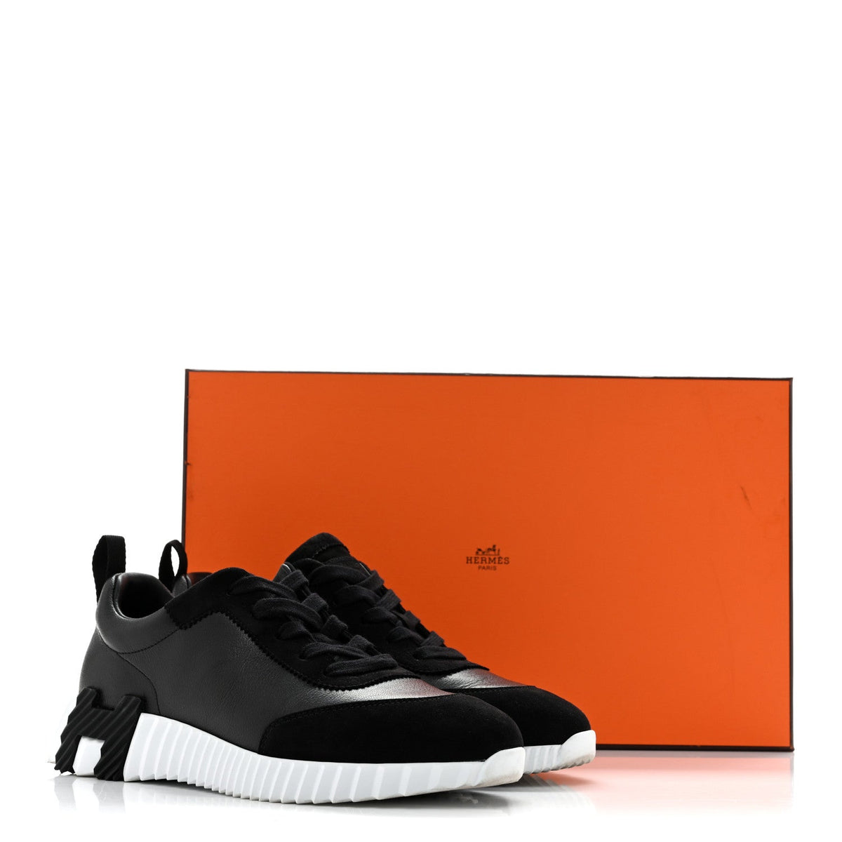Goatskin Suede Goatskin Bouncing Sneakers 37 Black wholesalehk.shop