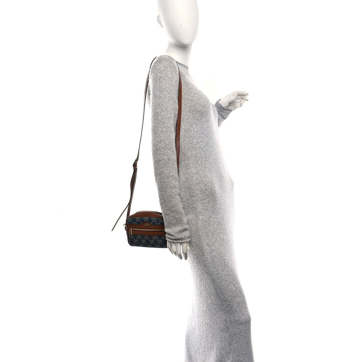 New Denim GG Monogram Dollar Calfskin Mini Ophidia Shoulder Bag Blue Tea Cuir Epilog wholesalehk.shop