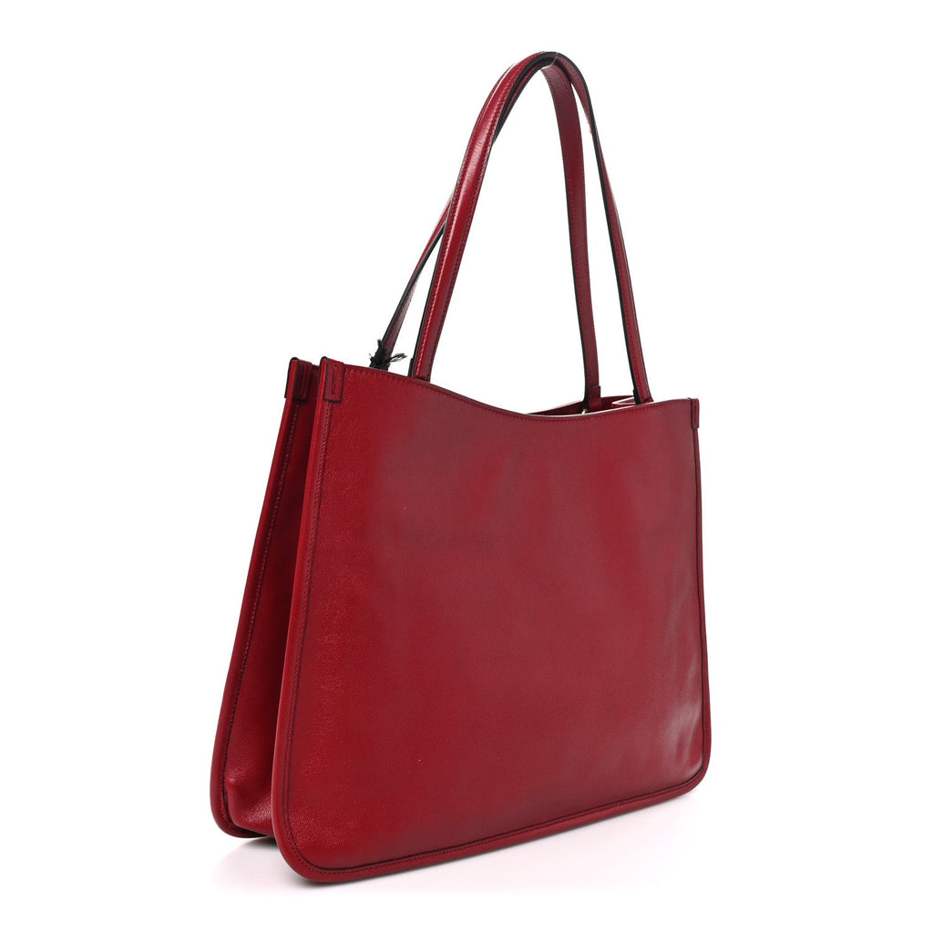 New Sakai Calfskin Lux Horsebit 1955 Tote Bag New Cherry Red wholesalehk.shop