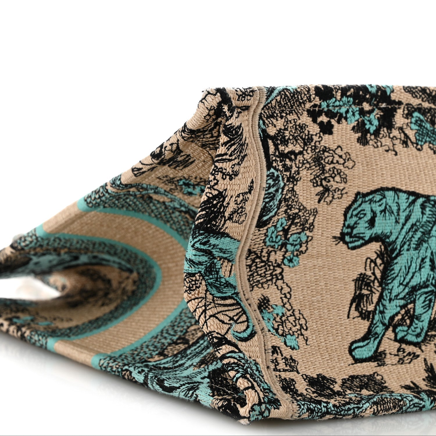 Raffia Embroidered Dioriviera Medium Book Tote Aquamarina £¨ Direct shipment via from wholesalehk.shop