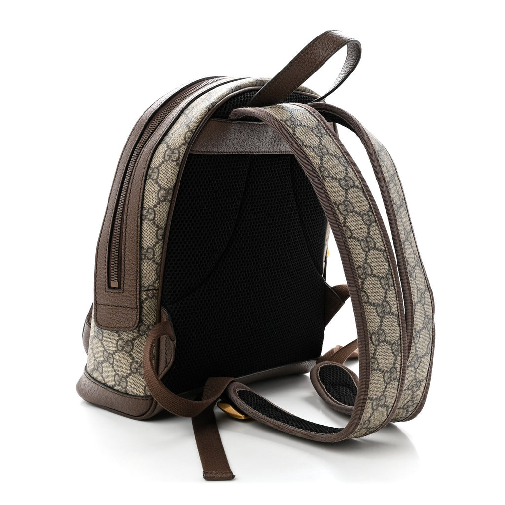 GG Supreme Monogram Calfskin Web Small Ophidia Day Backpack Beige Ebony New Acero wholesalehk.shop