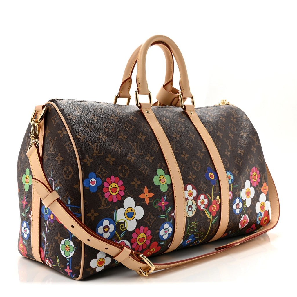 LV X TM Monogram Flowers Keepall Bandouliere 45 wholesalehk.shop