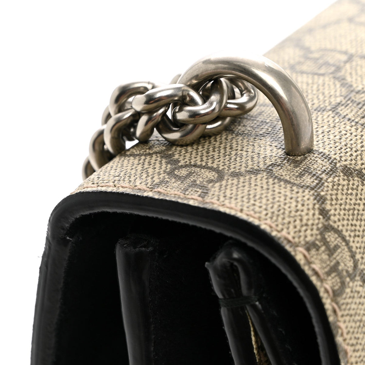 GG Supreme Monogram Medium Dionysus Shoulder Bag Black wholesalehk.shop