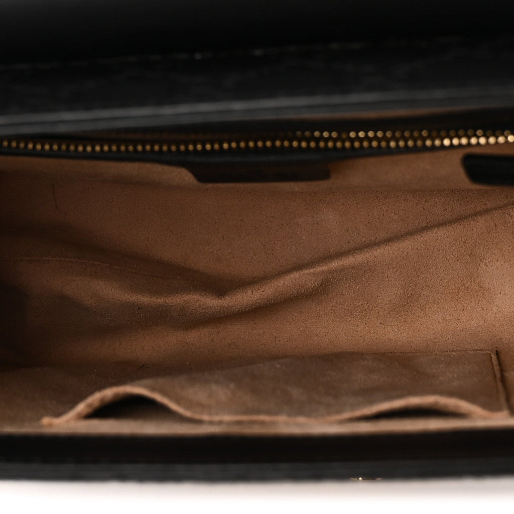Guccissima Signature Small Padlock Top Handle Bag Black Black £¨ Direct shipment via from wholesalehk.shop
