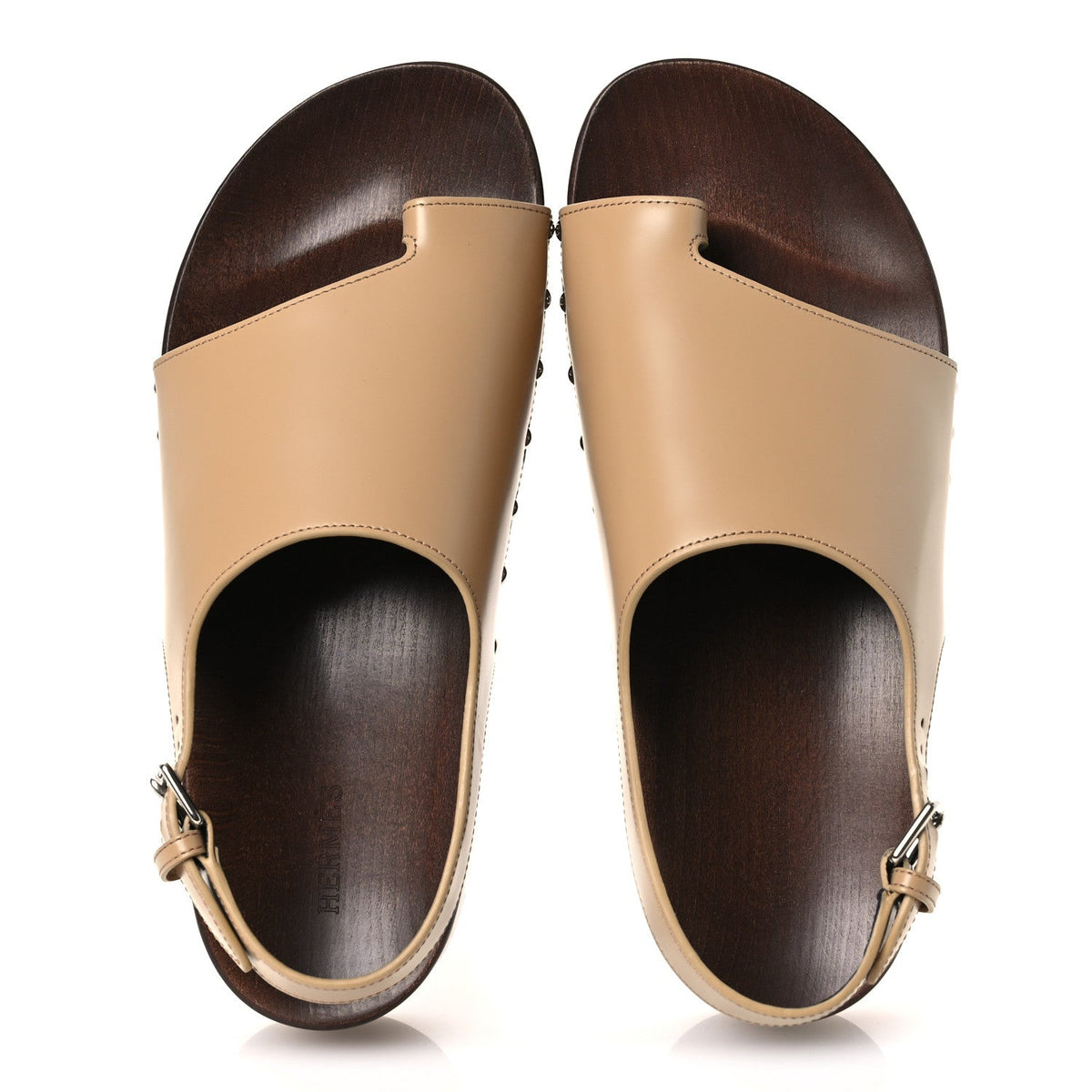 Glazed Calfskin Womens Klay Clog 40 Beige Naturel wholesalehk.shop