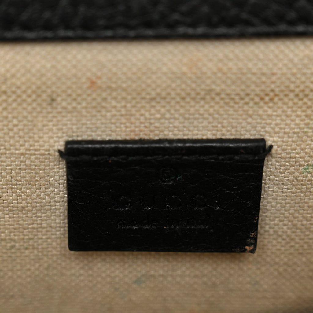Dollar Calfskin Enamel Small Dionysus Shoulder Bag Black Electric Blue wholesalehk.shop