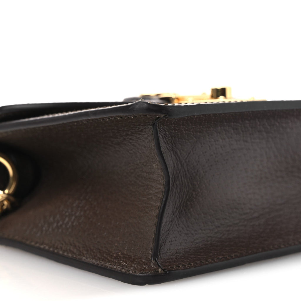 GG Supreme Monogram Textured Dollar Calfskin Web Mini Ophidia Padlock Top Handle Chain Shoulder Bag Beige Ebony New Acero £¨ Direct shipment via from wholesalehk.shop