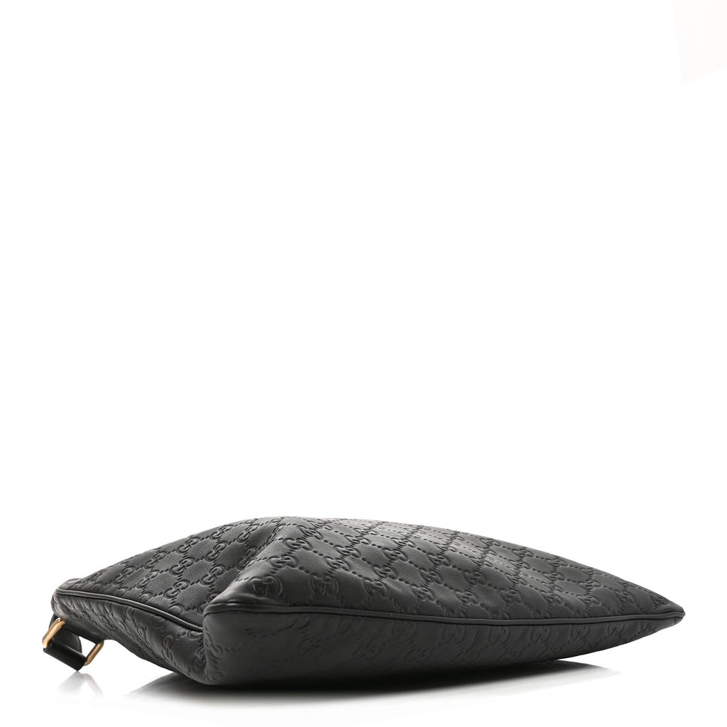 Guccissima Medium Flat Messenger Bag Black £¨ Direct shipment via from wholesalehk.shop