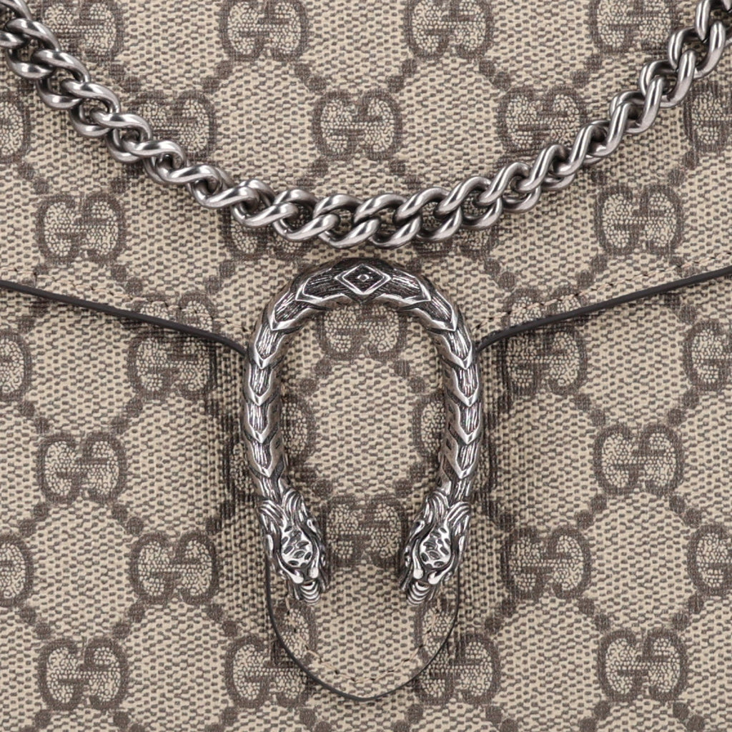GG Supreme Monogram Mini Dionysus Chain Wallet Beige Vulcanic Red wholesalehk.shop