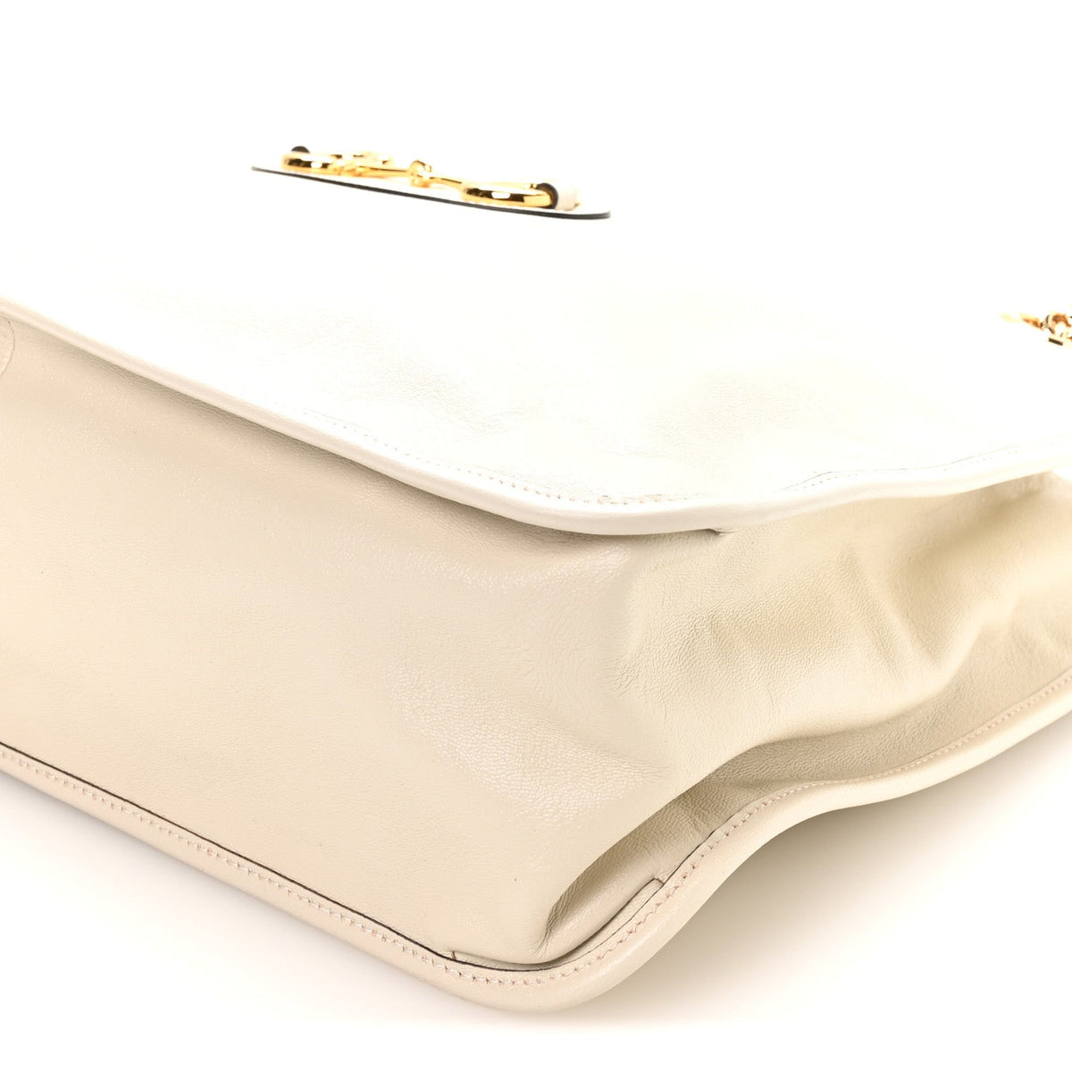 New Sakai Calfskin Lux Large Horsebit 1955 Tote Bag Mystic White wholesalehk.shop