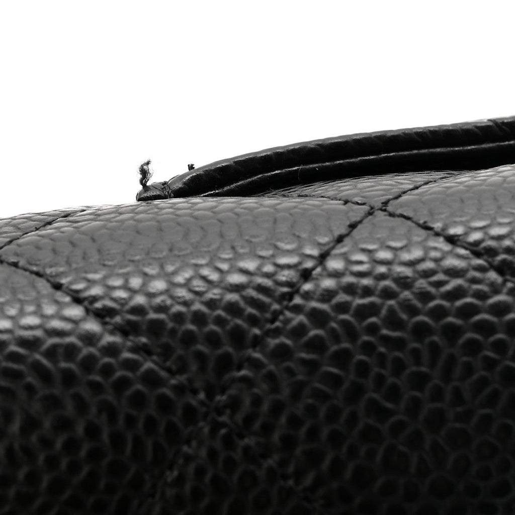 Caviar Quilted Wallet on Chain WOC Black wholesalehk.shop