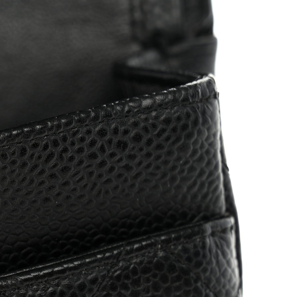 Caviar Quilted Small Double Flap Black wholesalehk.shop
