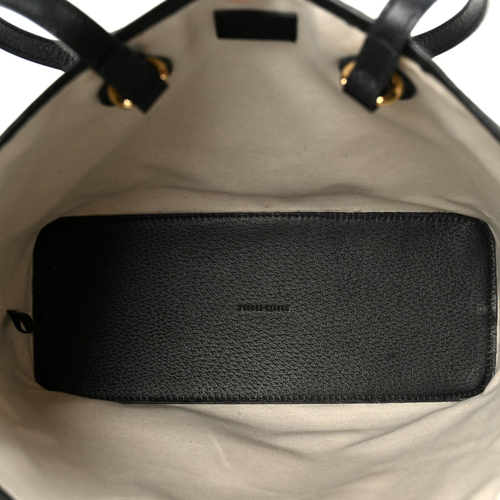 Textured Dollar Calfskin Small Ophidia Shoulder Tote Bag Black wholesalehk.shop