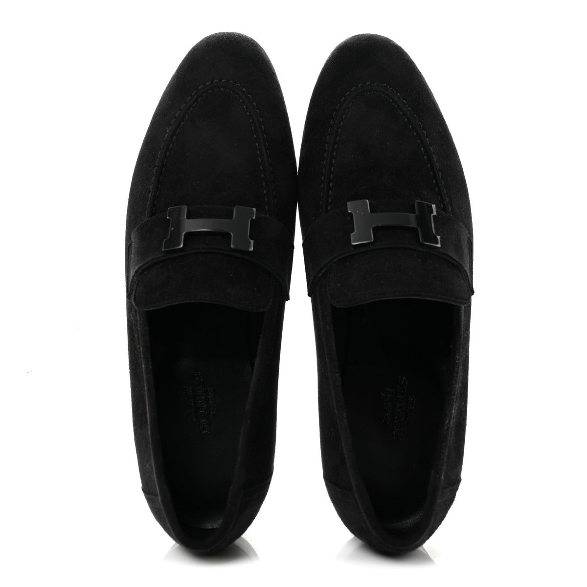 Suede Goatskin Paris Loafers 36 Black wholesalehk.shop
