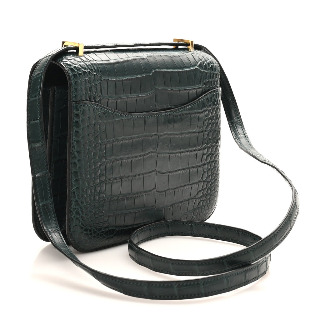 Matte Alligator Constance 18 Vert Cypress £¨ Direct shipment via from wholesalehk.shop