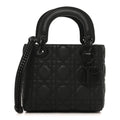 Ultra Matte Calfskin Cannage Mini Lady Dior Black wholesalehk.shop
