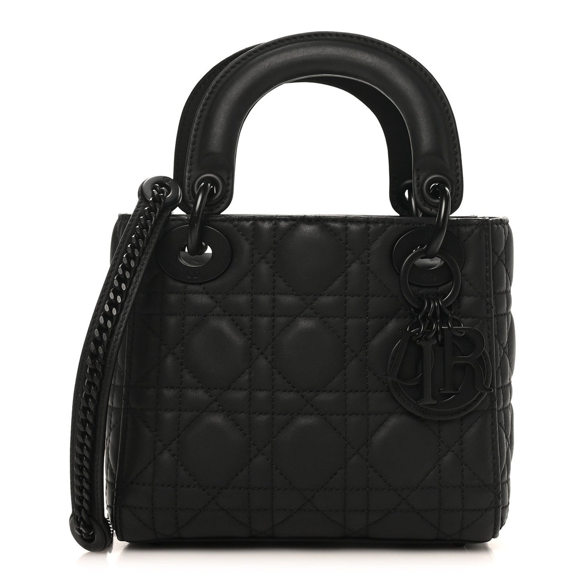Ultra Matte Calfskin Cannage Mini Lady Dior Black wholesalehk.shop