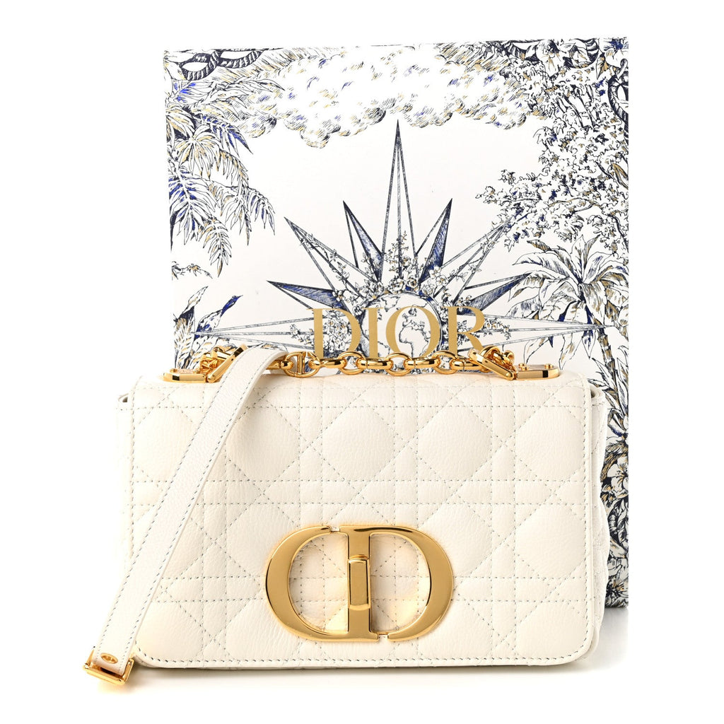 Calfskin Cannage Small Caro Bag Ivory wholesalehk.shop