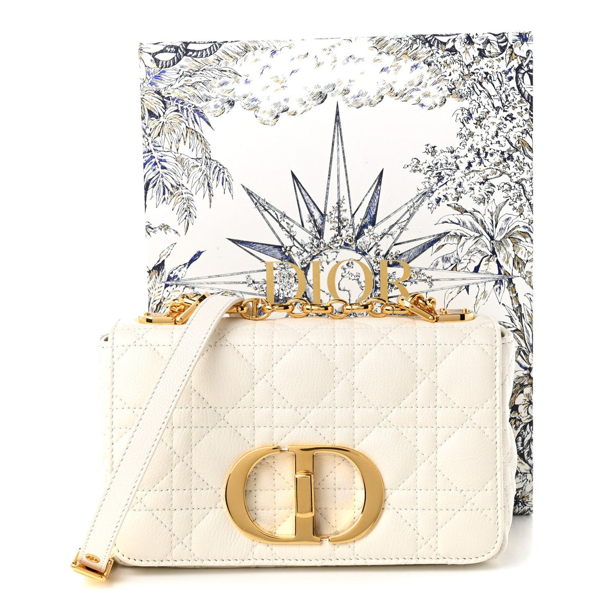 Calfskin Cannage Small Caro Bag Ivory wholesalehk.shop