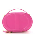 Calfskin CD Signature Oval Crossbody Camera Bag Rani Pink wholesalehk.shop