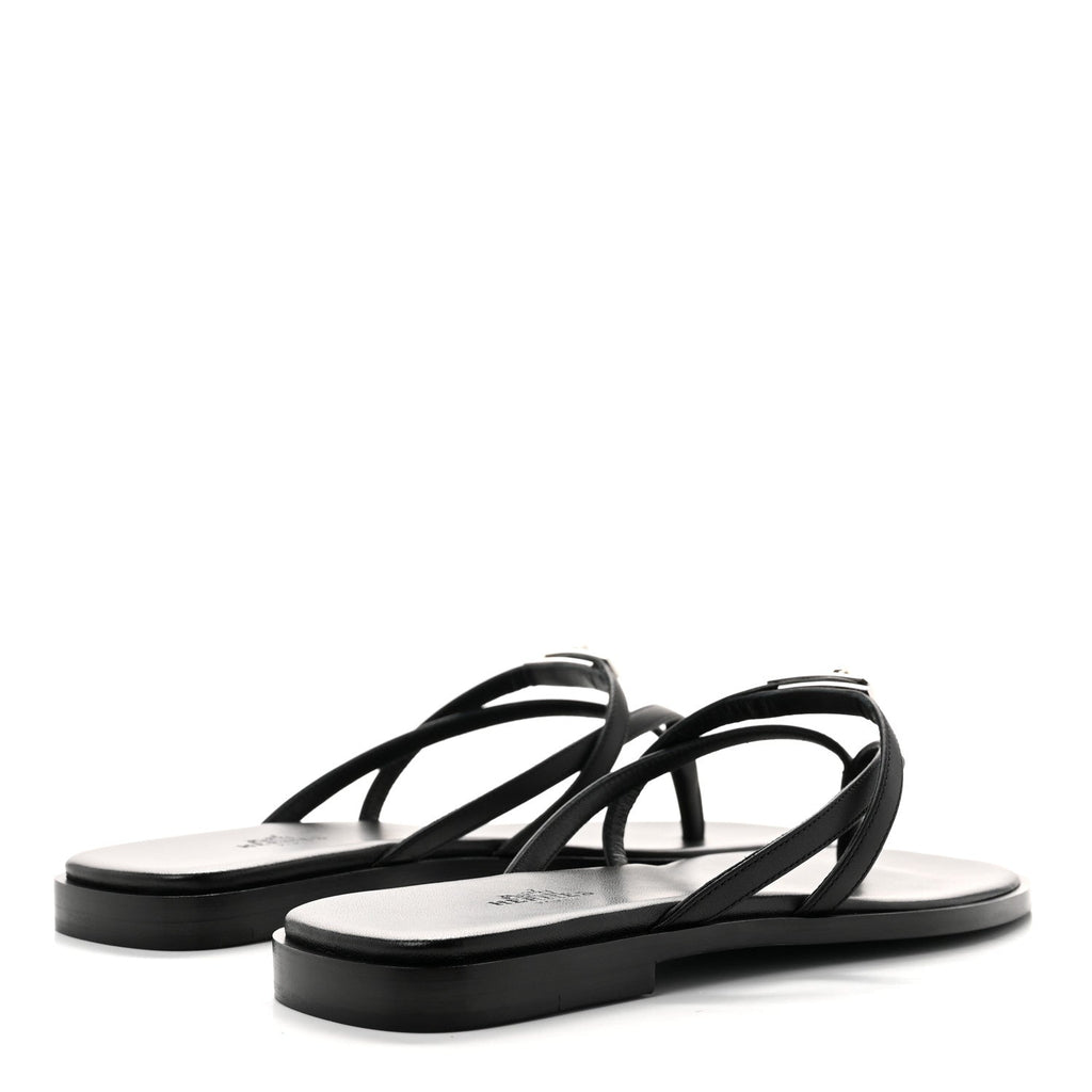Calfskin Miss Sandals 38 Black wholesalehk.shop