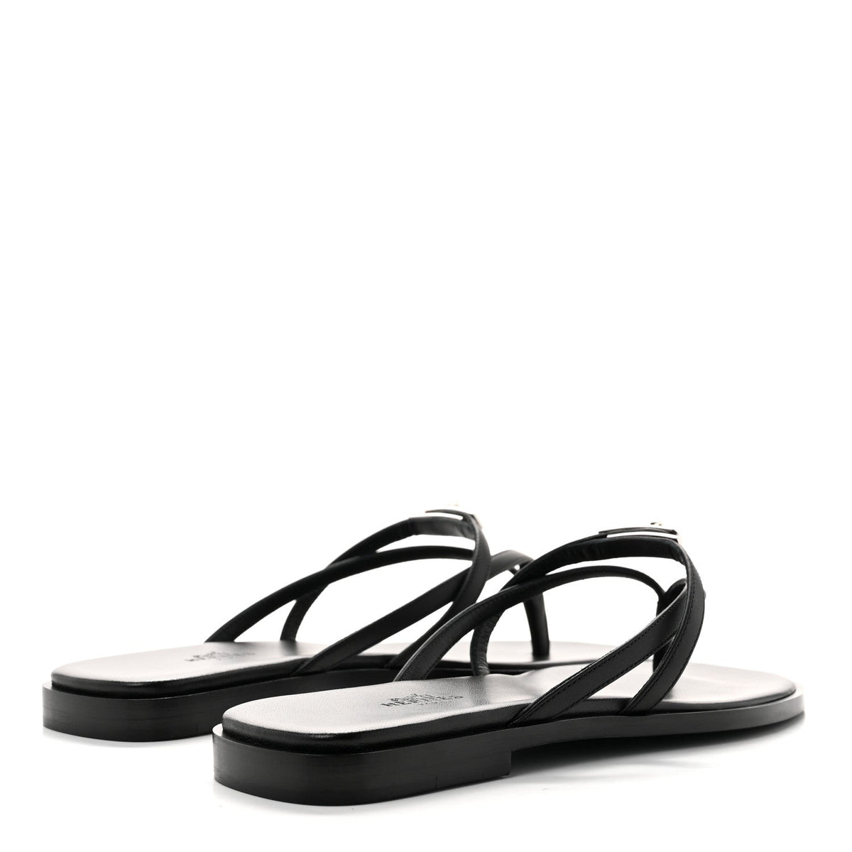Calfskin Miss Sandals 38 Black wholesalehk.shop