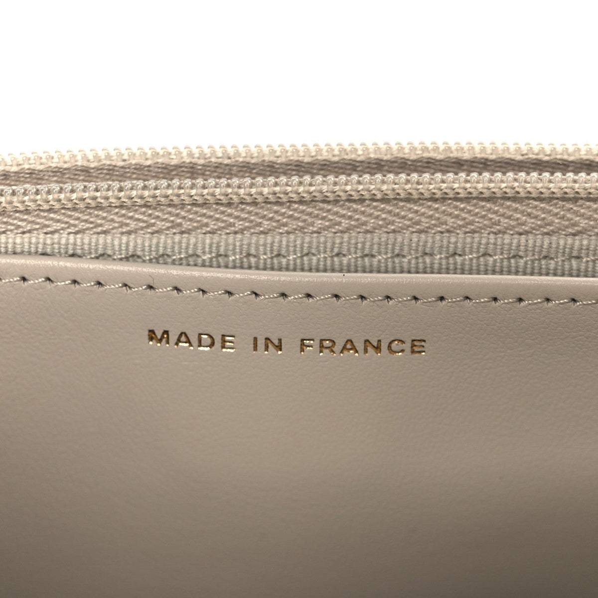 Lambskin Quilted CC Wallet on Chain WOC Light Beige wholesalehk.shop