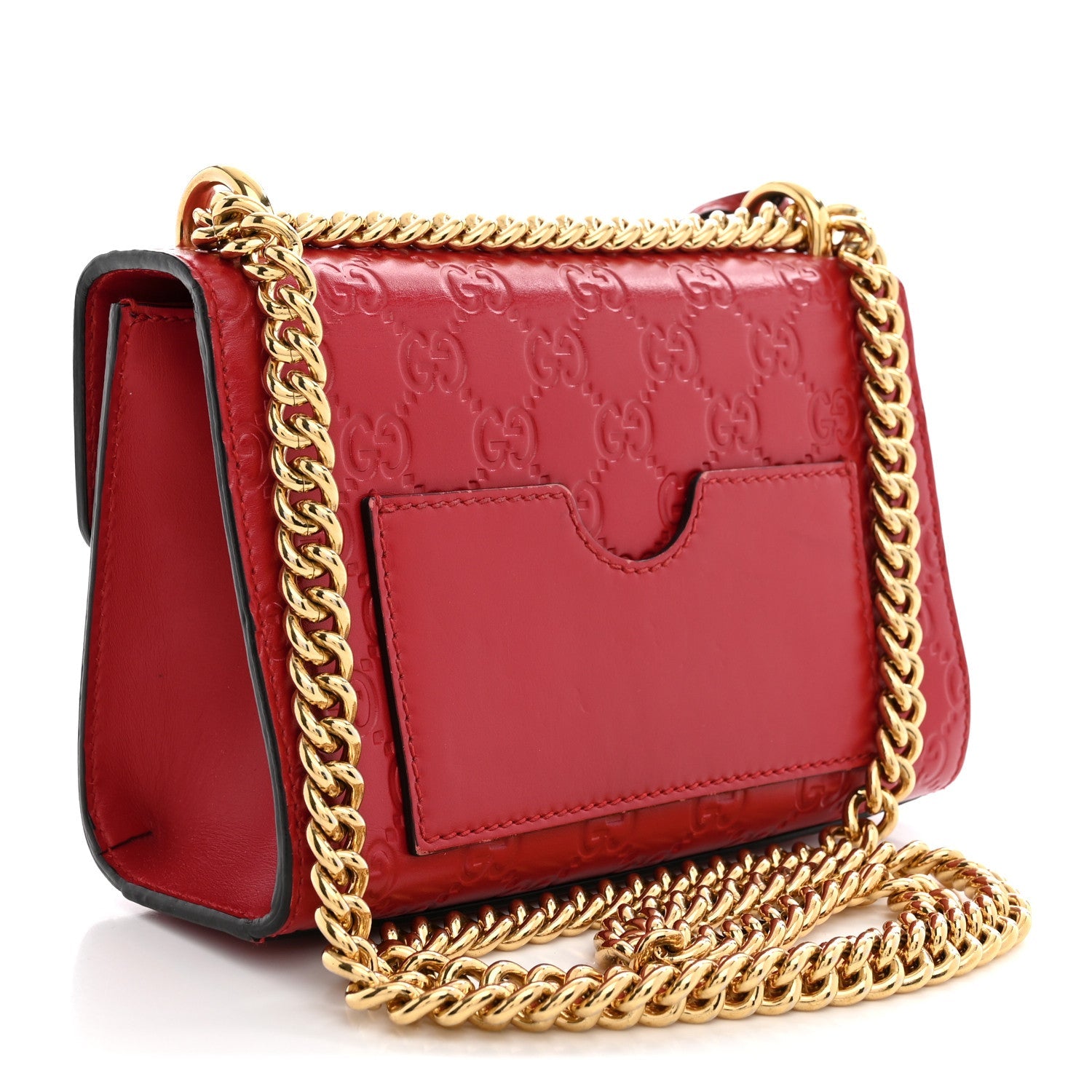 Guccissima Small Padlock Shoulder Bag Hibiscus Red £¨ Direct shipment via from wholesalehk.shop