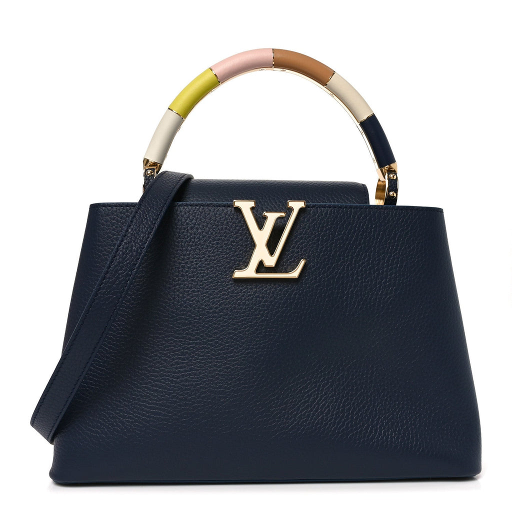 Taurillon Kintsugi Capucines MM Navy £¨ Direct shipment via from wholesalehk.shop