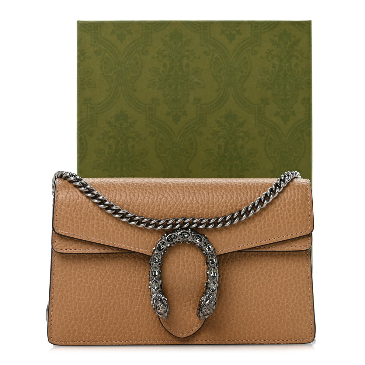 Dollar Calfskin Crystal Super Mini Dionysus Shoulder Bag Natural Tan Black Diamond wholesalehk.shop