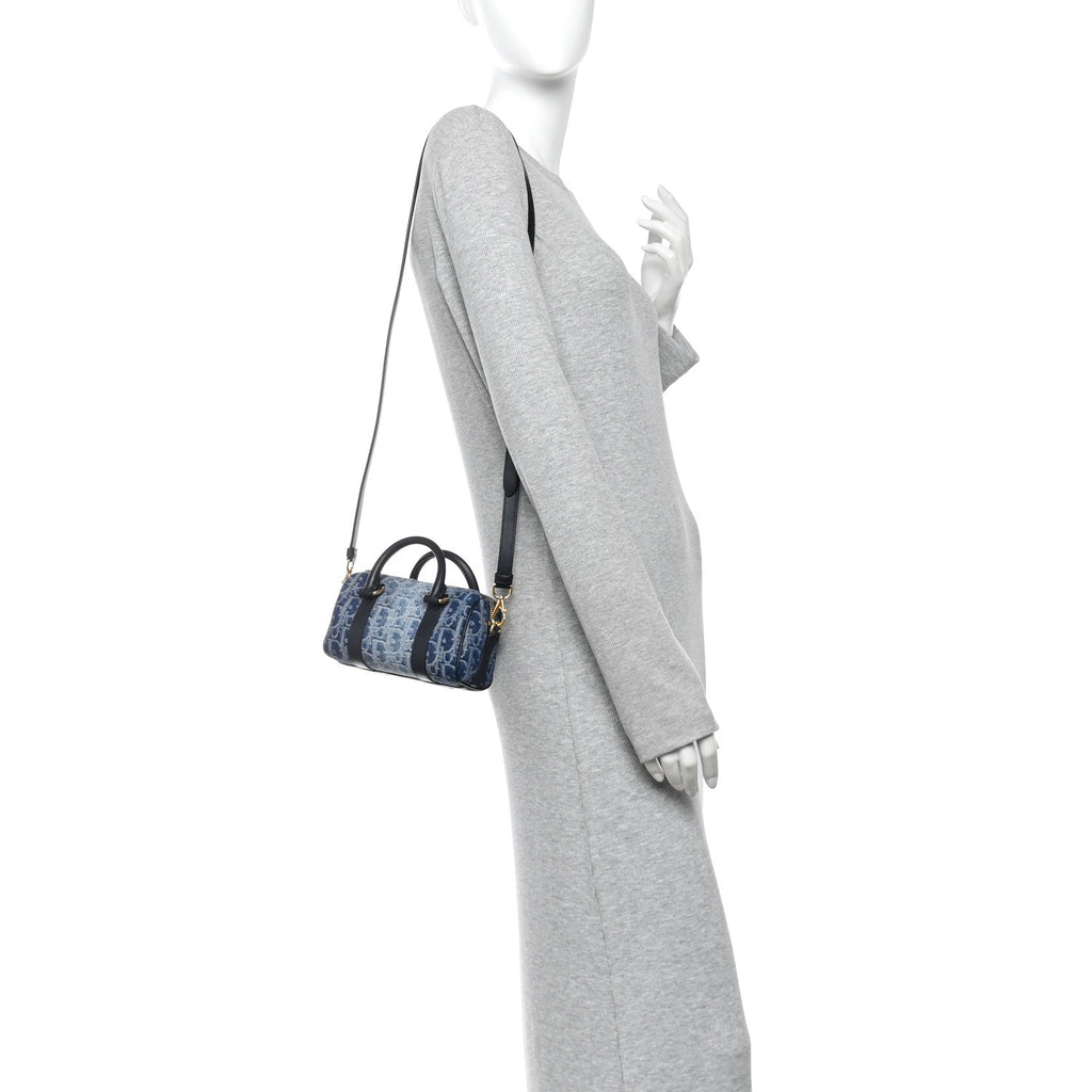 Denim Oblique Nano Groove 17 Bag Blue wholesalehk.shop