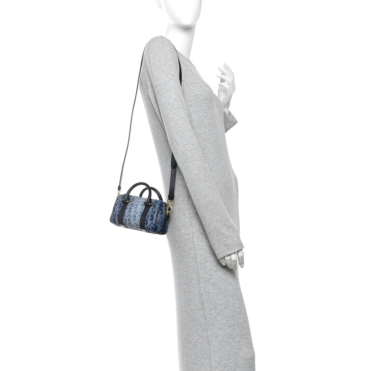 Denim Oblique Nano Groove 17 Bag Blue wholesalehk.shop
