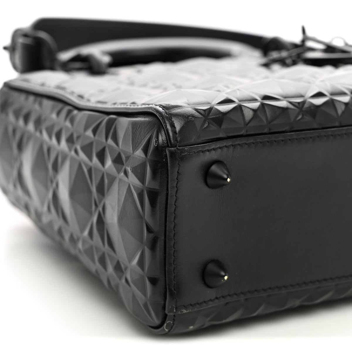 Calfskin Cannage Diamond Small My ABCDior Lady Dior Black wholesalehk.shop