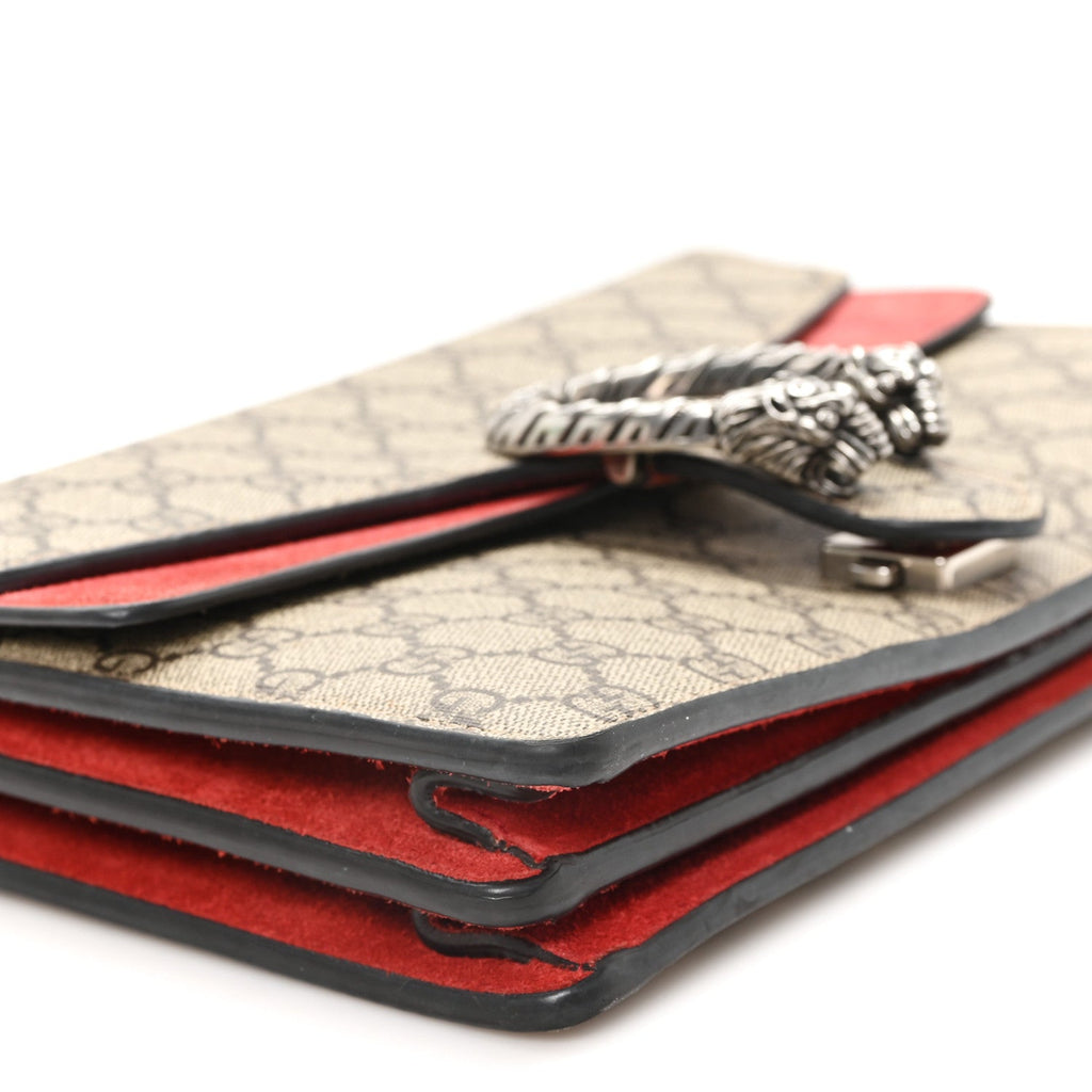 GG Supreme Monogram Small Dionysus Shoulder Bag Red wholesalehk.shop
