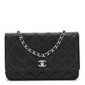 Caviar Quilted CC Turnlock Wallet On Chain WOC Black wholesalehk.shop