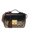 GG Supreme Monogram New Sakai Lux Calfskin Mini Padlock Flap Pocket Shoulder Bag Beige Ebony Black Cuir £¨ Direct shipment via from wholesalehk.shop