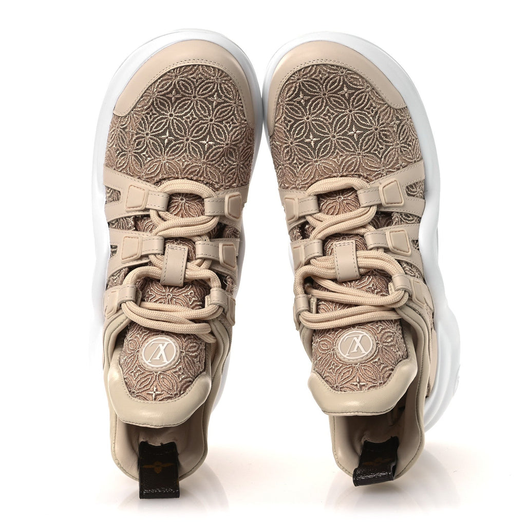 Fabric Embroidered Calfskin LV Archlight Sneakers 37 Nude £¨ Direct shipment via from wholesalehk.shop