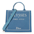 Canvas Embroidered Medium Ulysses Book Tote Blue £¨ Direct shipment via from wholesalehk.shop