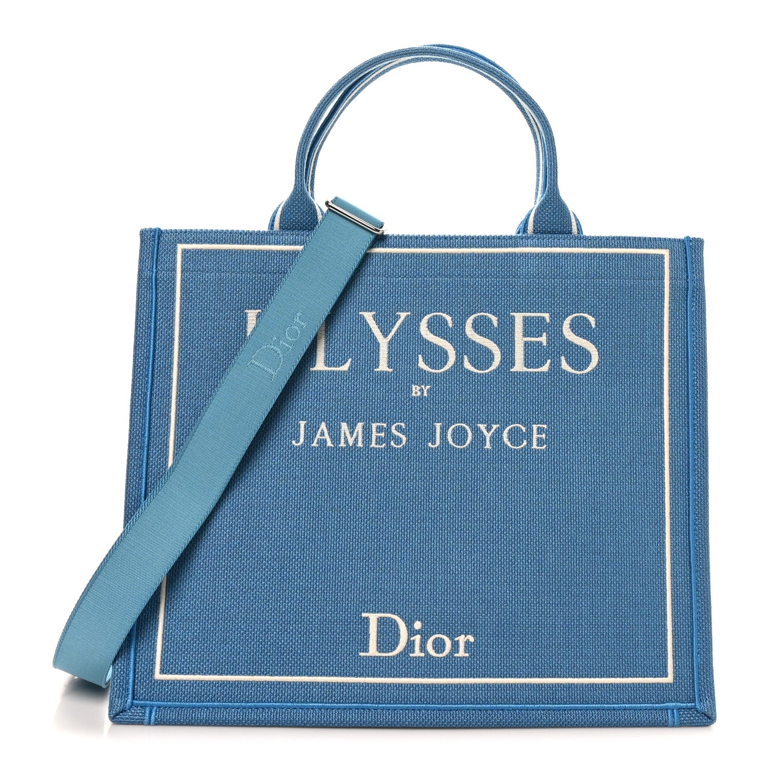 Canvas Embroidered Medium Ulysses Book Tote Blue £¨ Direct shipment via from wholesalehk.shop