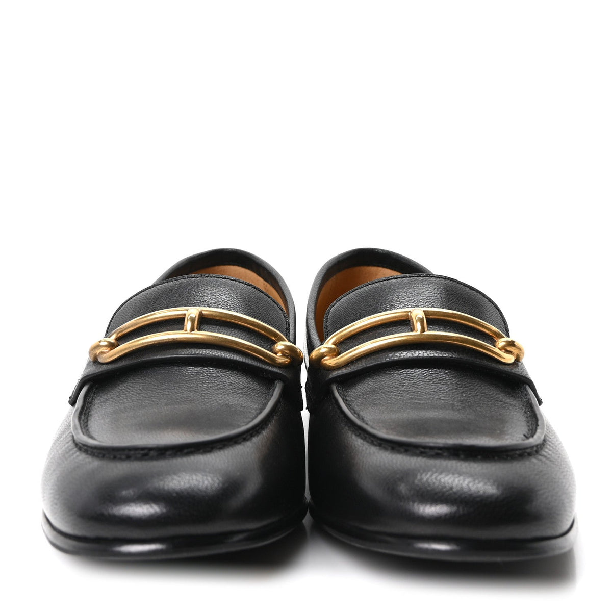 Calfskin Womens Colette Loafers 35 Black wholesalehk.shop