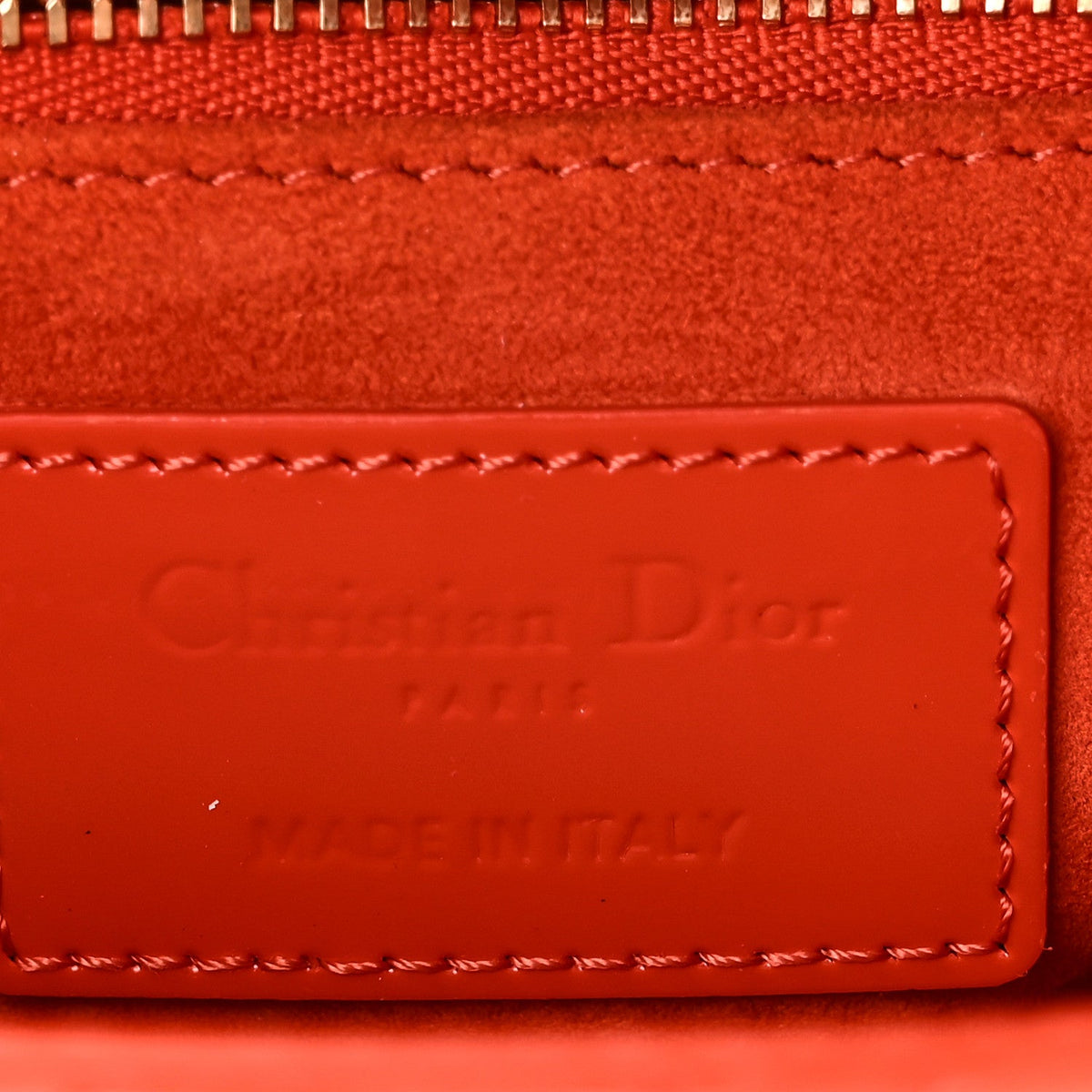 Patent Cannage Mini Lady Dior Orange wholesalehk.shop