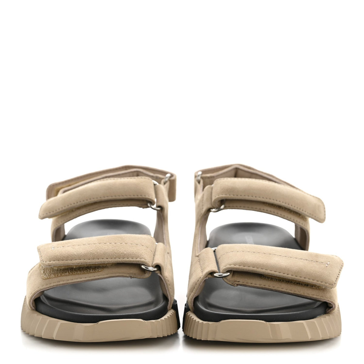 Suede Goatskin Junior Sandals 37.5 Beige Camel wholesalehk.shop