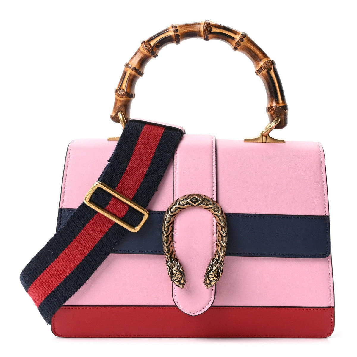 Moon Calfskin Web Medium Dionysus Bamboo Top Handle Bag Sugar Pink Blue Agata Hibiscus Red wholesalehk.shop