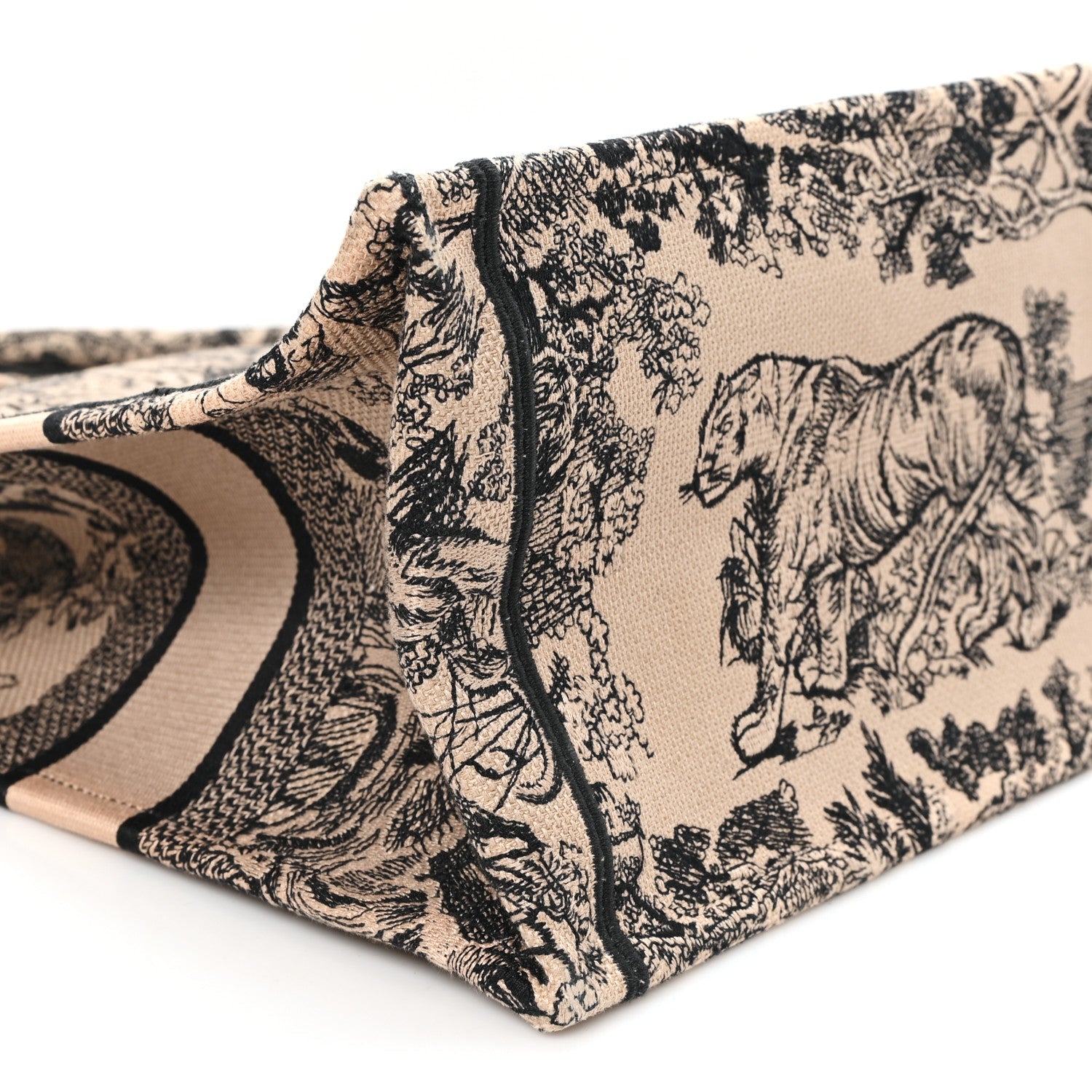 Canvas Embroidered Medium Dioriviera Toile De Jouy Book Tote Black £¨ Direct shipment via from wholesalehk.shop