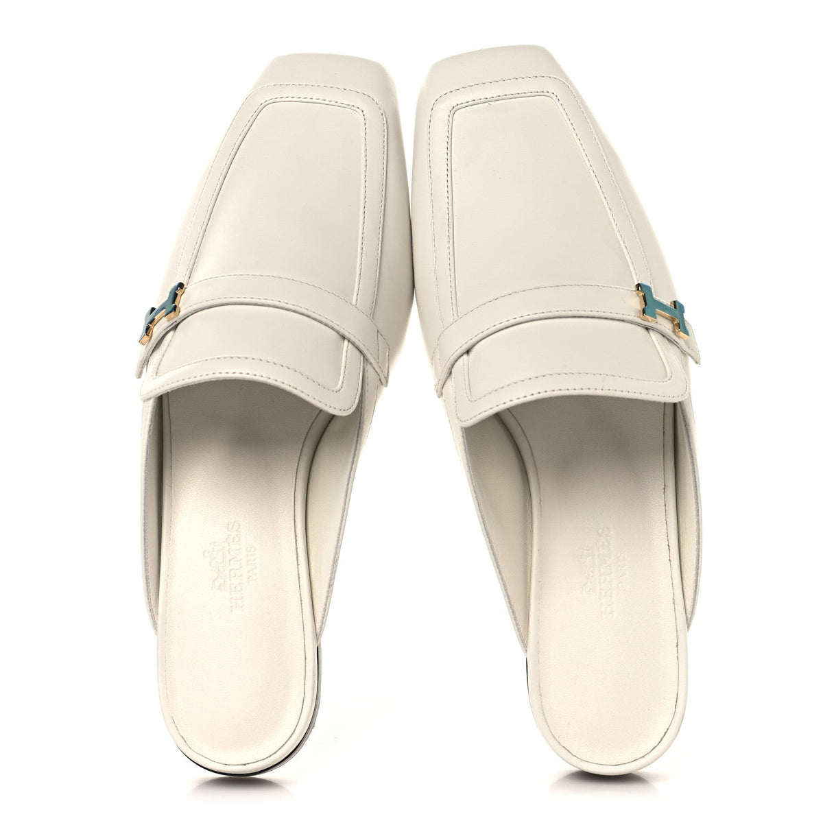Calfskin Womens Groupie Mules 35 White wholesalehk.shop