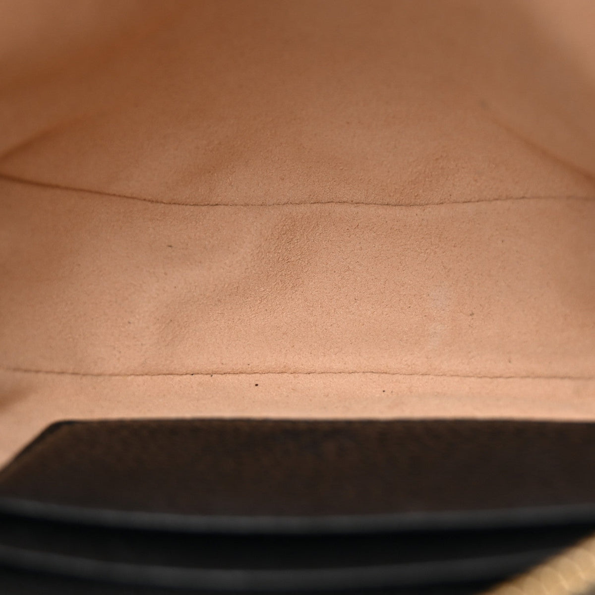 Textured Calfskin Web Ophidia Round Wrist Wallet  Black wholesalehk.shop