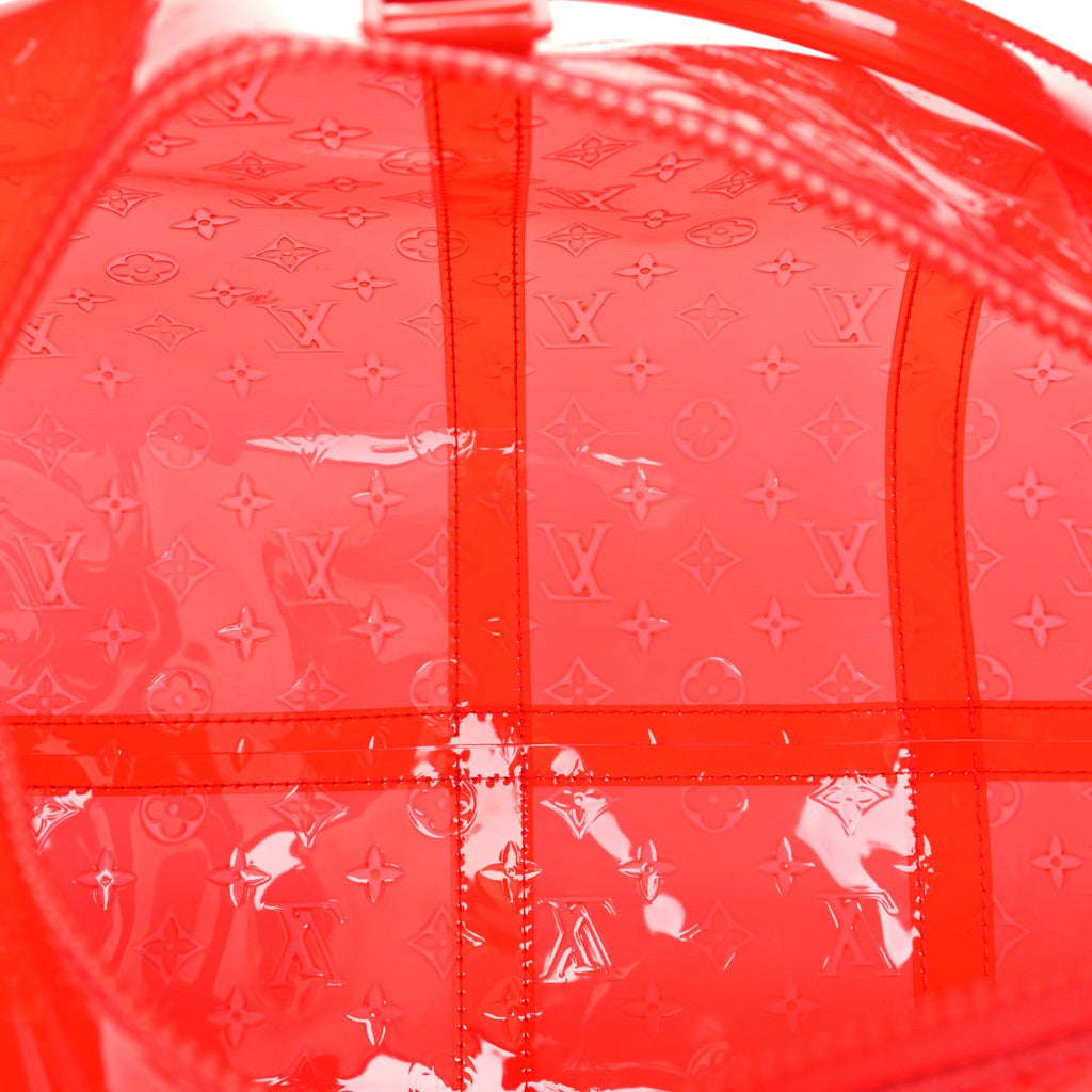 PVC Monogram Keepall Bandouliere 50 Grenadine Red wholesalehk.shop