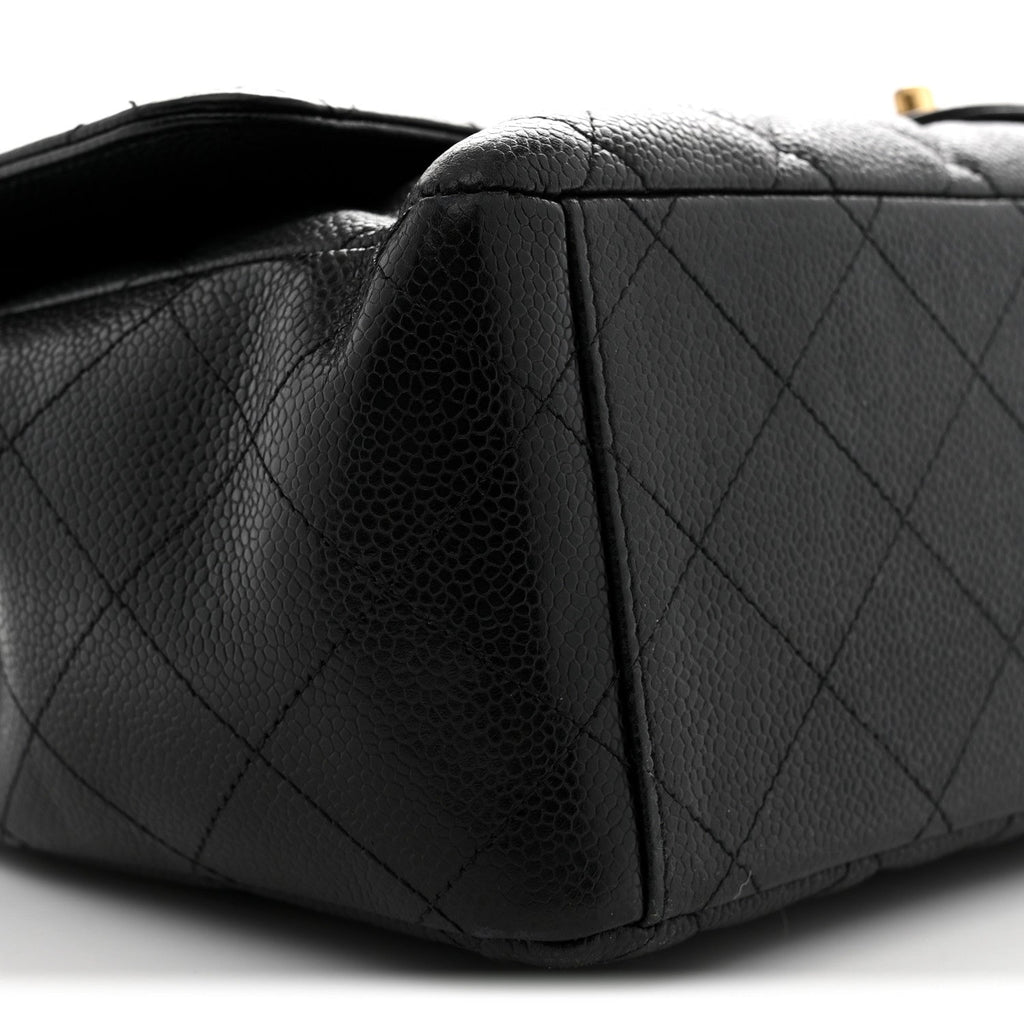 Caviar Quilted Maxi Double Flap Black wholesalehk.shop