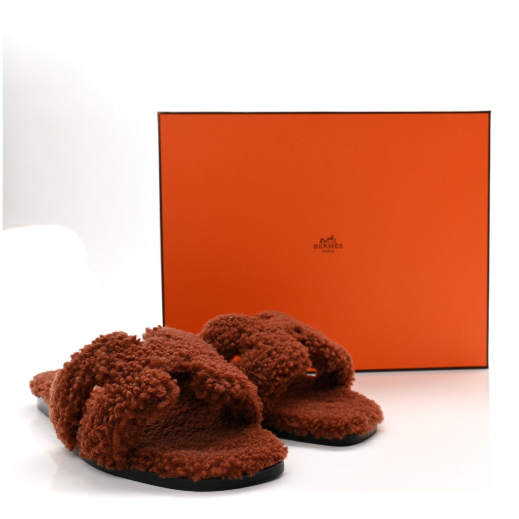 Woolskin Oran Sandals 37 Cognac wholesalehk.shop